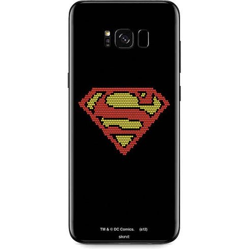 DC Comics Superman Logo Pixels Galaxy S8 Plus Skin